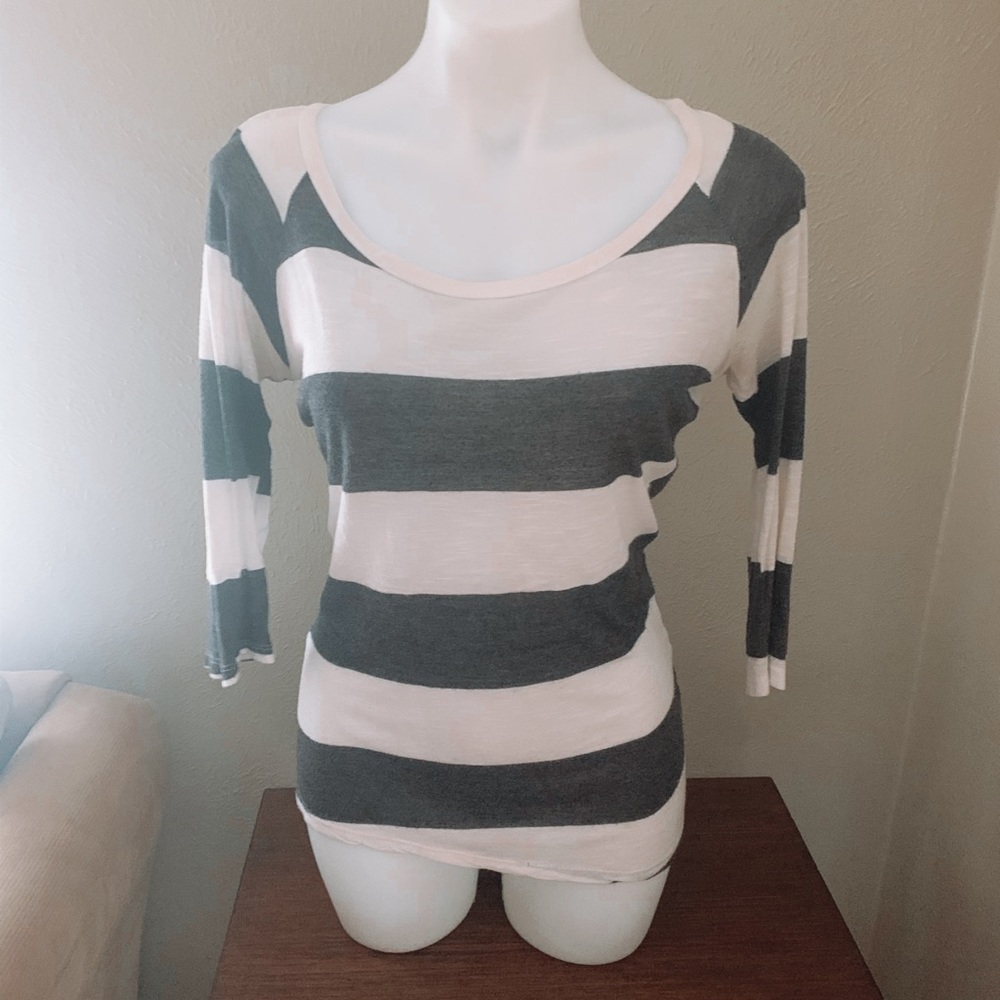 white and gray shirt